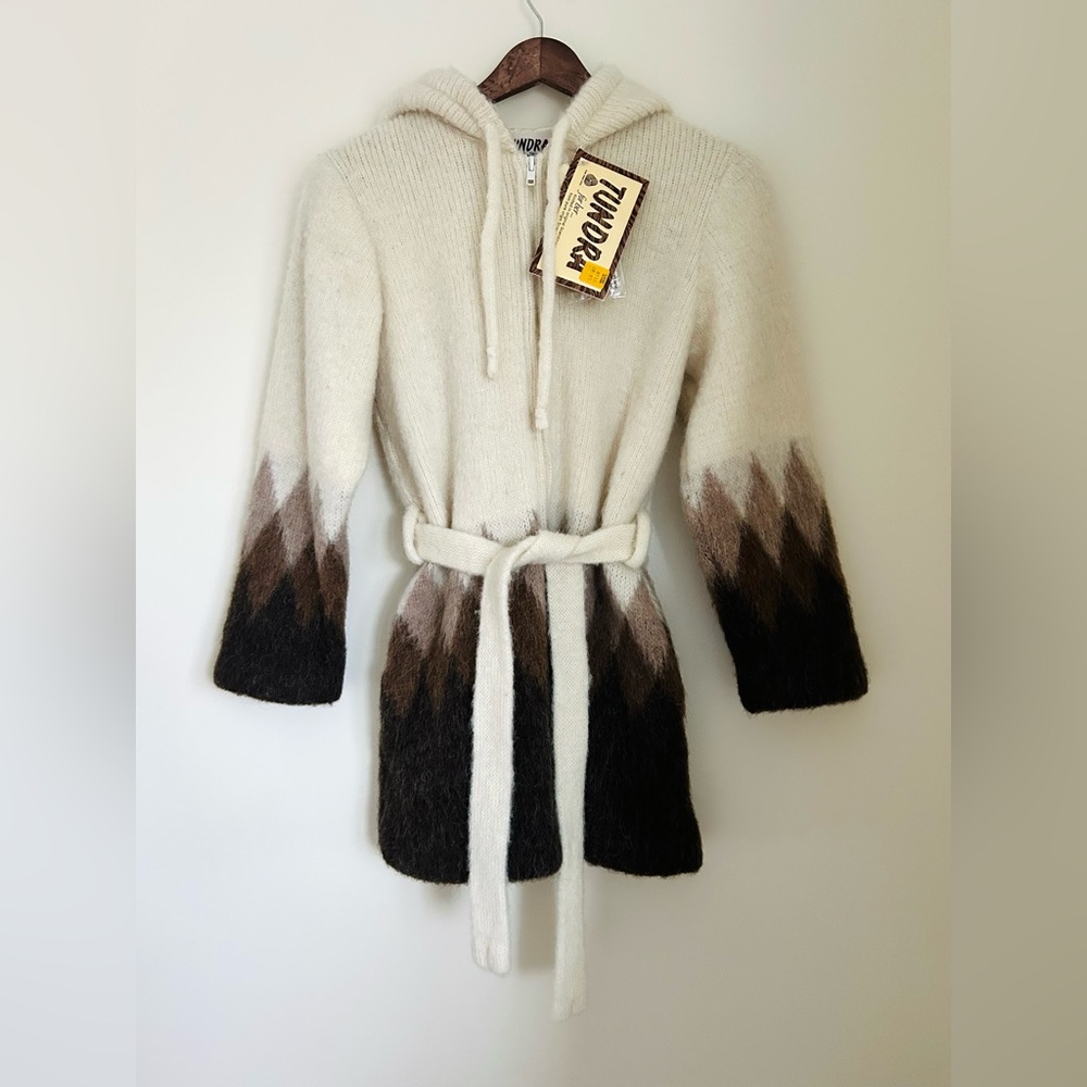 VINTAGE 70s 80s Tundra Belted Wool Jacket NWT